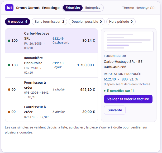 ioi Smart Demat accounting data entry interface